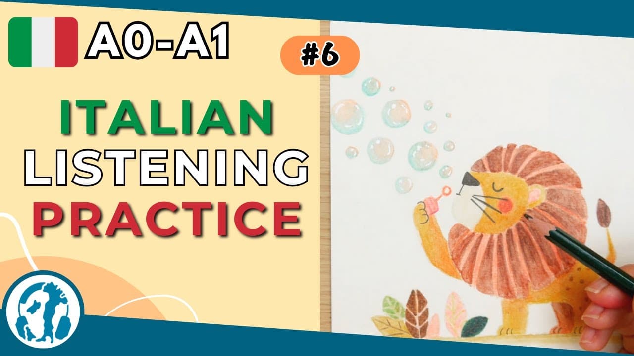 🖼️ #6 | What is the lion doing? (Italian for absolute beginners)