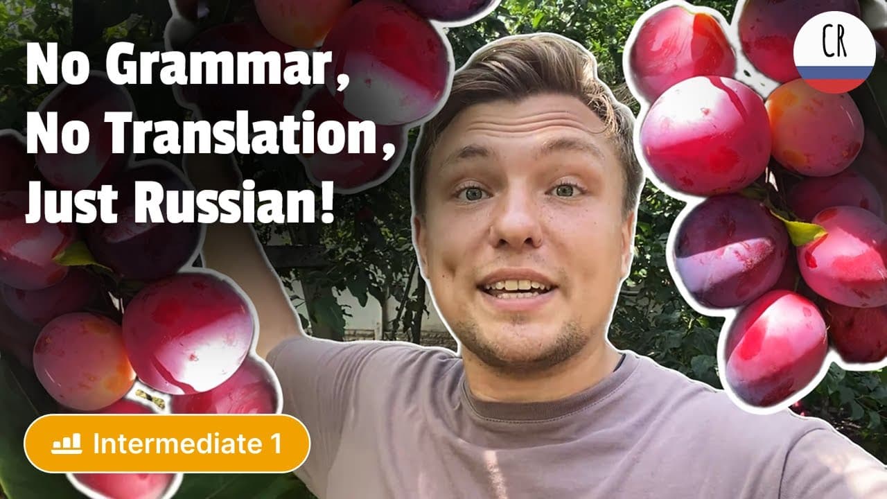 Picking Sweet Summer Plums in the Russian Countryside - Easy Russian Vlog.