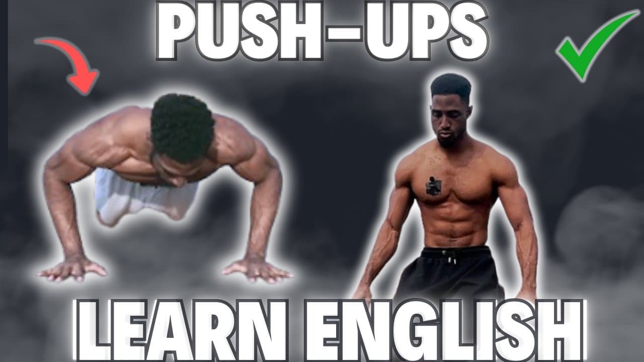 (PUSH-UPS) Learn ENGLISH with FITNESS! (Beginner) (Comprehensible Input)