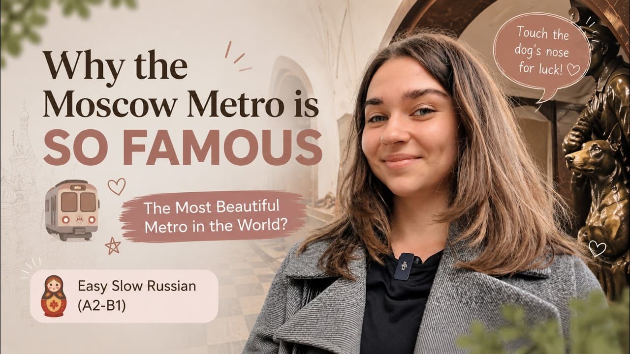 Is Moscow's Metro Actually a Secret Palace? 🏛️ | Easy Slow Russian A2-B1