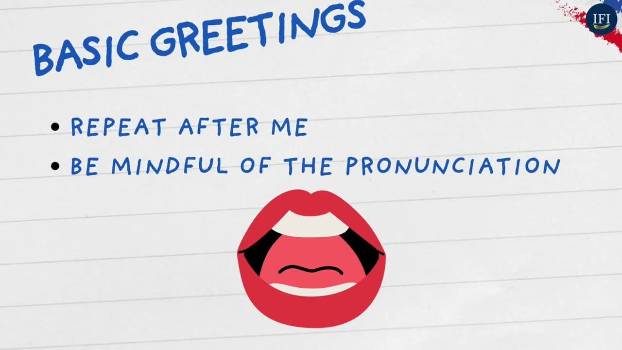 IFI Greetings and Basic Expressions Lesson