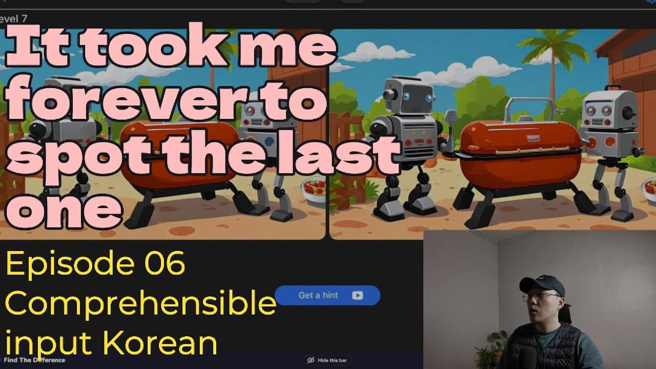 Learn Korean with spot the difference ep06 -super beginner