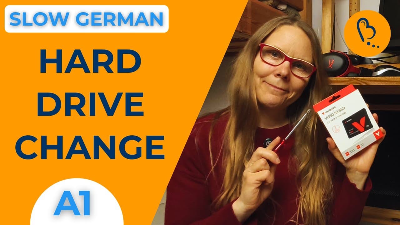 Learn German: Changing a Hard Drive 🖥️ | Daily Life #3 | German Comprehensible Input [A1] - Beginner