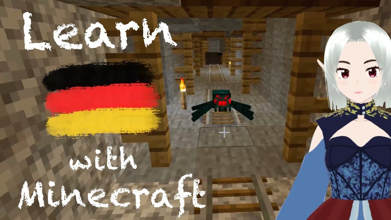 [Minecraft] Fighting Spiders for German Vocabulary [Comprehensible Input German|Monday]
