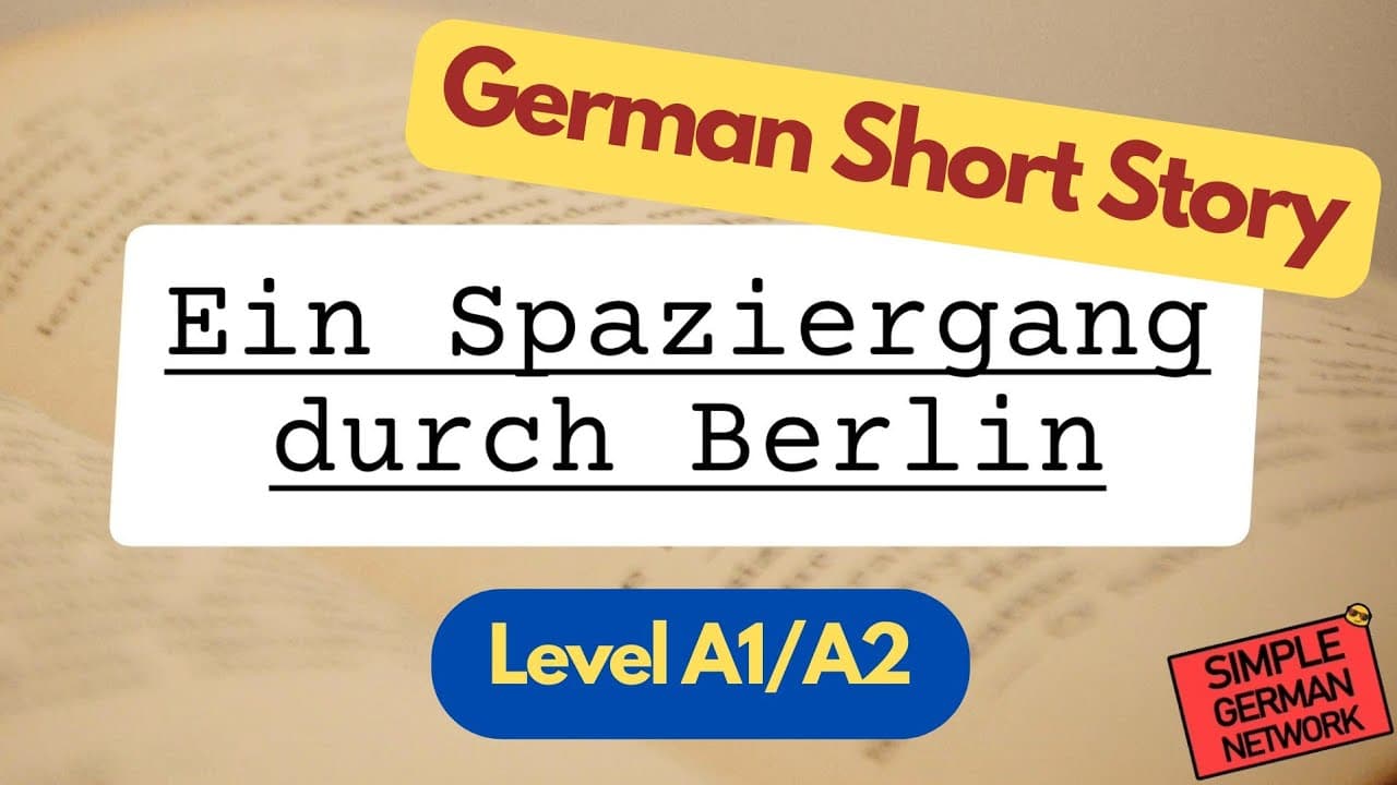 German Short Story | Beginner A1/A2 | A Walk through Berlin