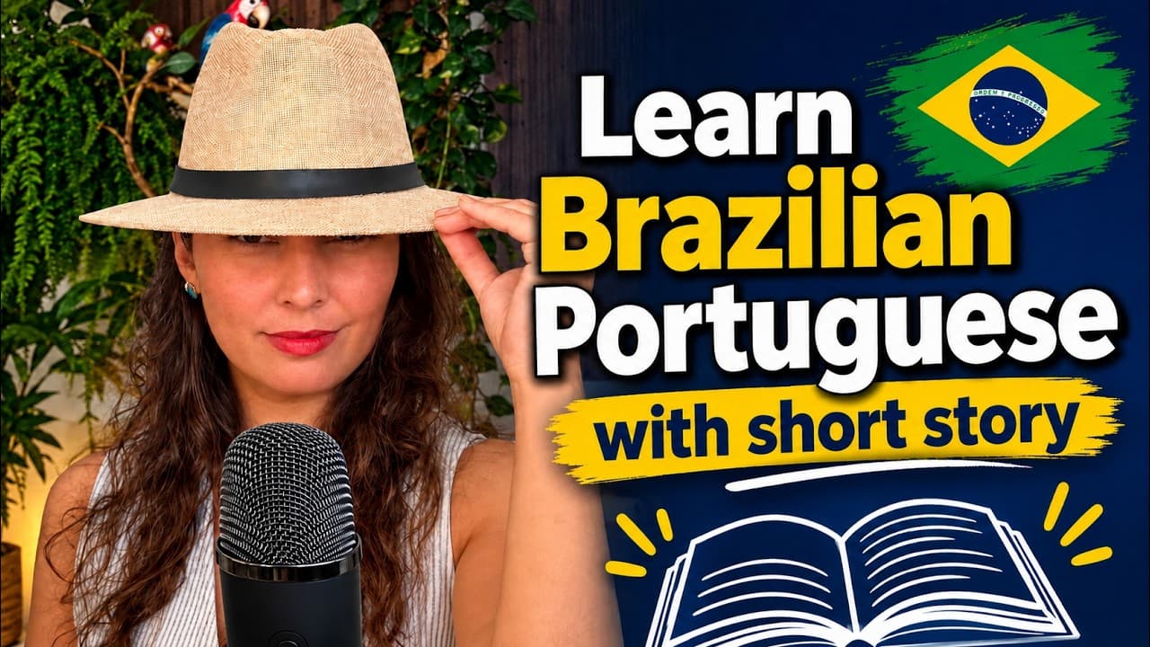 B1 and B2 Level - Intermediate Brazilian Portuguese 🇧🇷  - Learn Portuguese with a Short Story 😃🌊