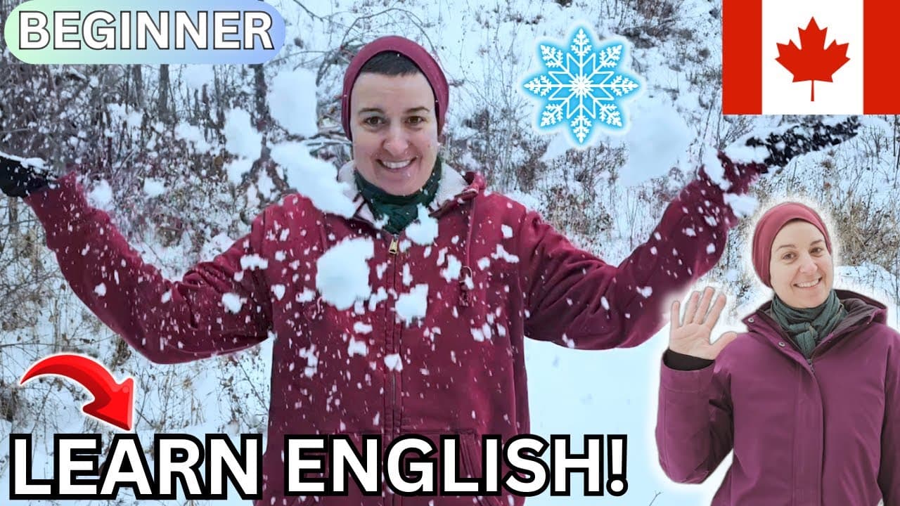 Learn English with NATURE! ❄️☃️  (A Snowy Day in Canada 🇨🇦)