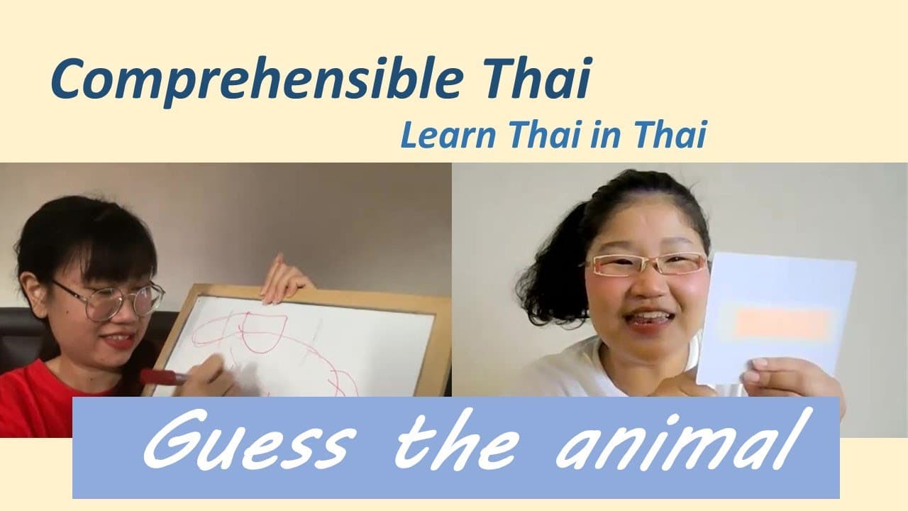 Guess the animal (Learn Thai in Thai: Basic Beginner)