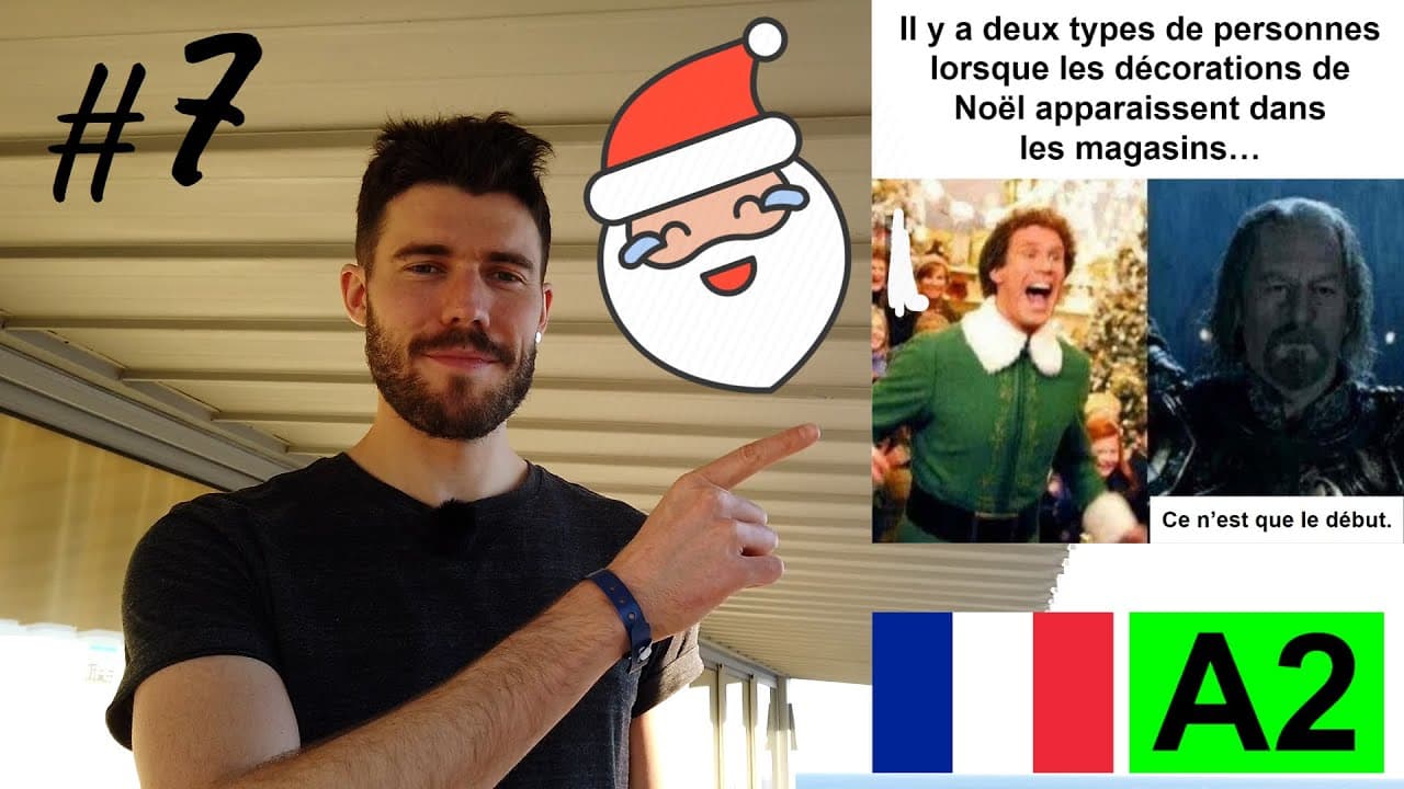 Learn French with MEMES 🎅 - A2 #7 (fr sub)