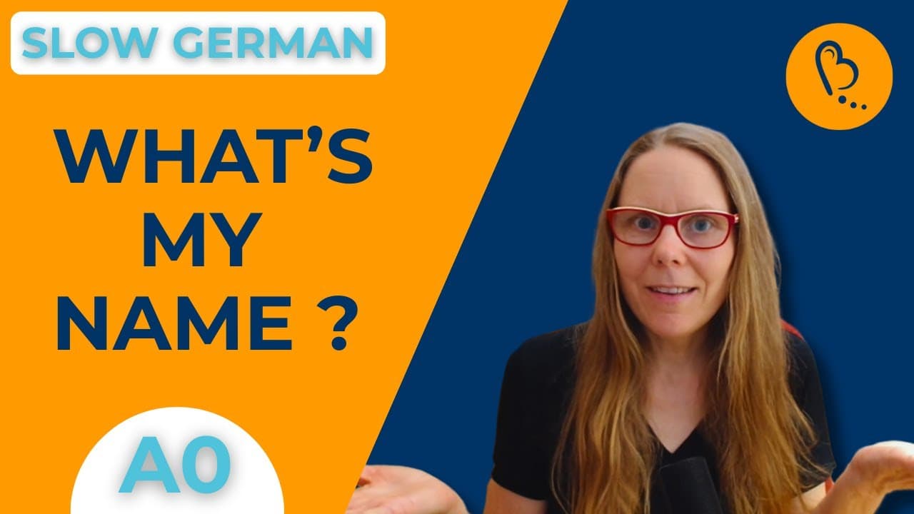 What's My Name? 👩 | Self-Introduction #1 | German Comprehensible German Input [A0] - Total Beginner
