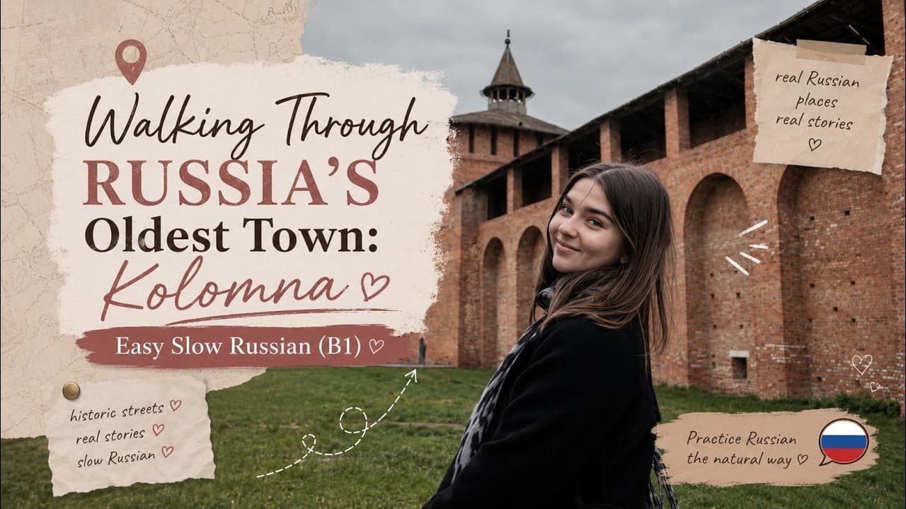 🏰 Walking Through Russia's Oldest Town: Kolomna 🇷🇺 | Easy Slow Russian (B1)