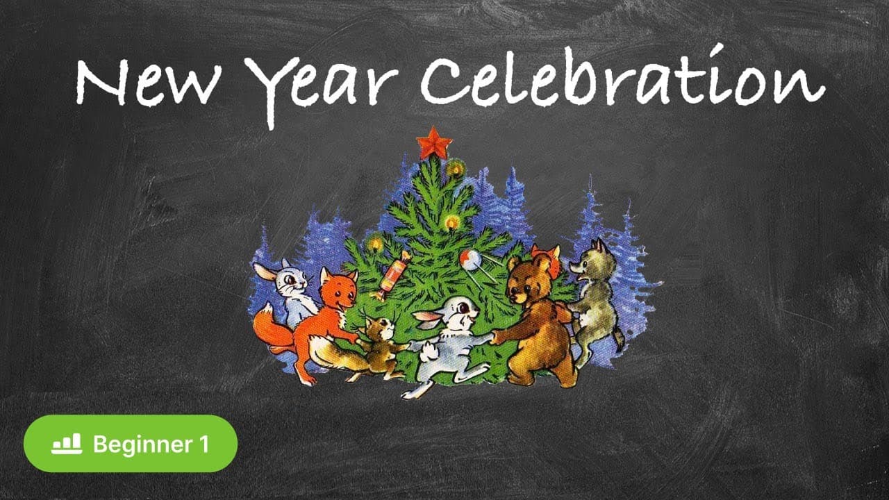How They Celebrate New Year In Russia (New Year in Russia in slow Russian - Beginner)