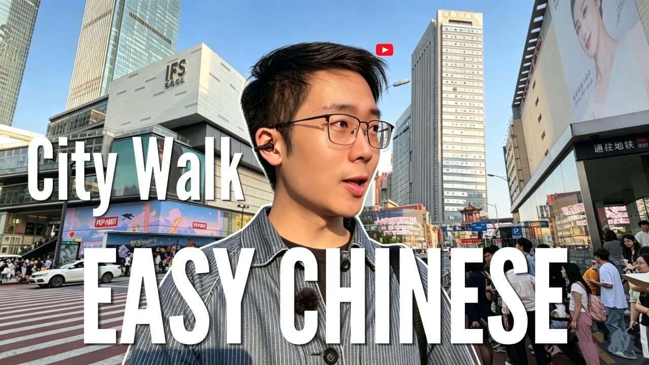Learn Chinese on a City Walk | Comprehensible Input 可理解性输入学中文很简单（城市漫步）