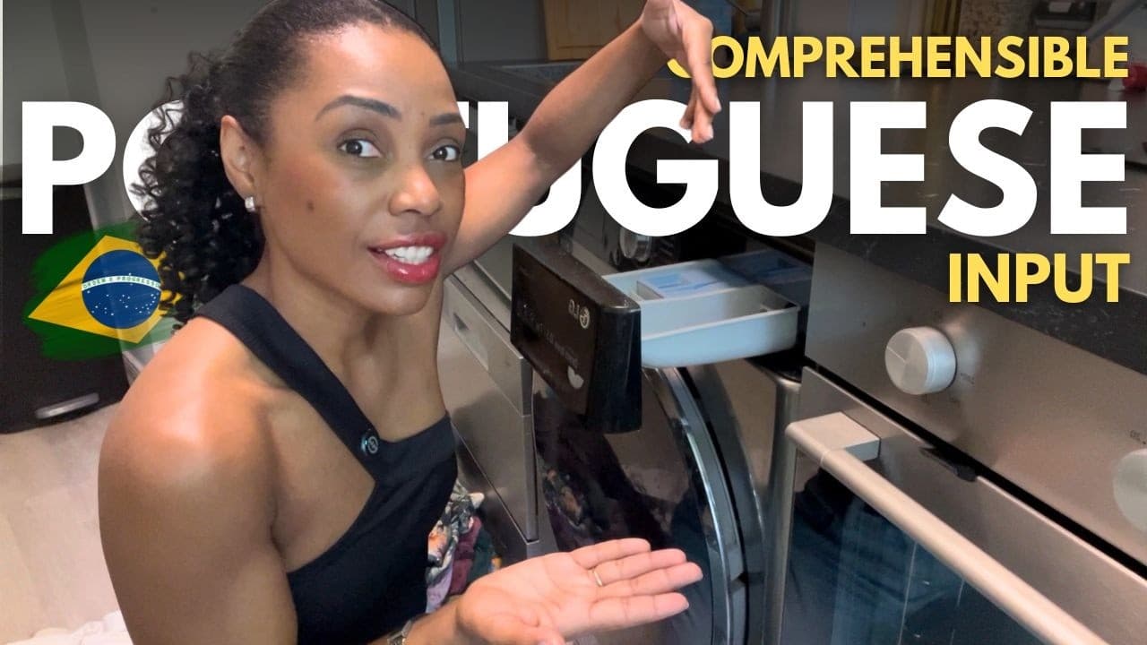 Practice Brazilian Portuguese with Me | Doing Laundry | Comprehensible Input