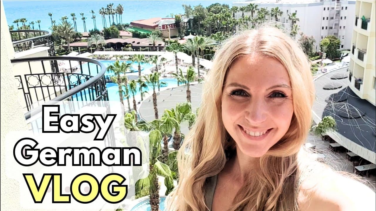 Learn REAL German 🇩🇪 Holiday Vlog with Everyday Words from the Beach & Hotel!