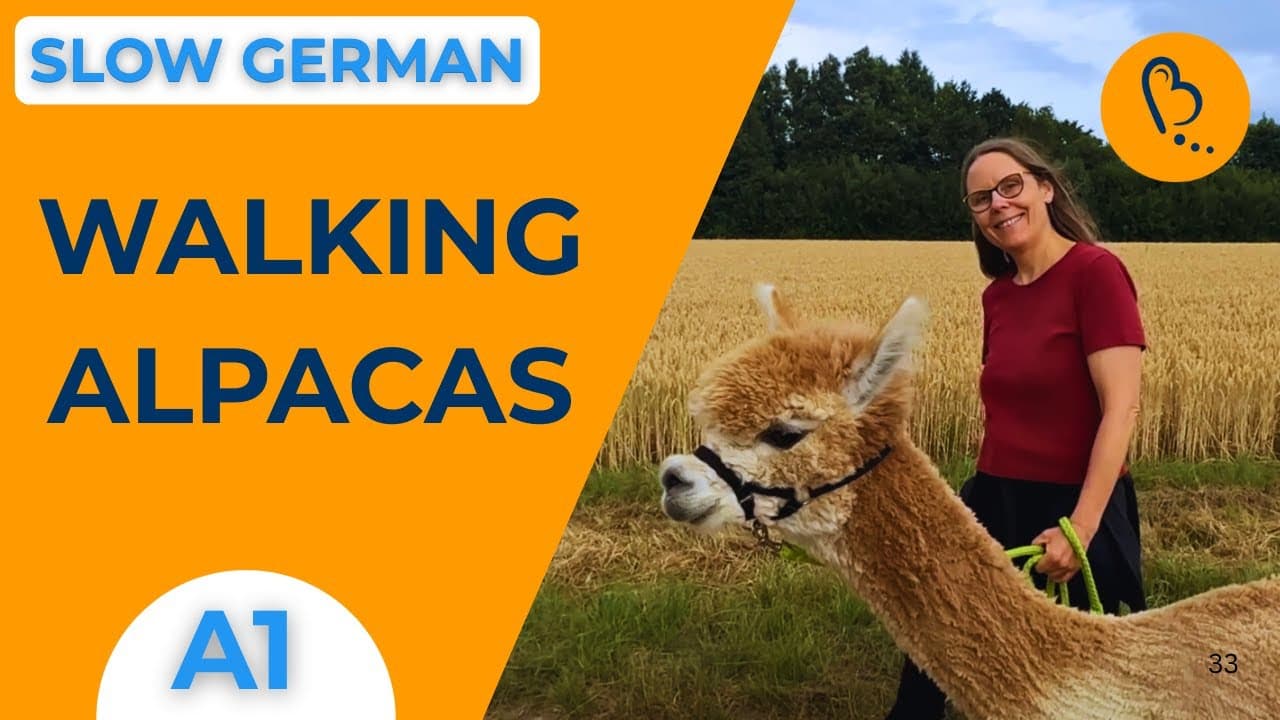 Learn German with Alpacas 🦙 | Easy Vlog #1 | Comprehensible Input [A1] - Beginner