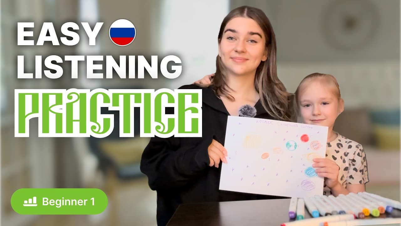 Learn Russian While We Draw | Easy Russian Conversation for Beginners