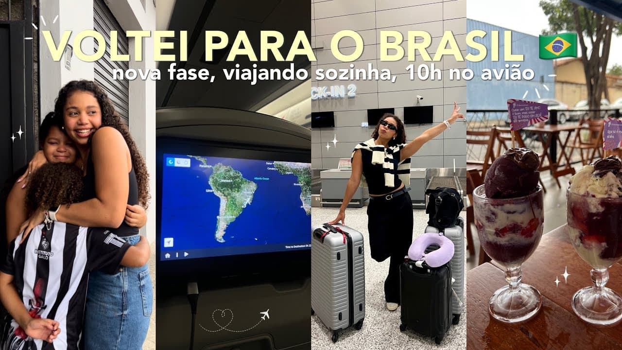 VLOG: VIAJANDO PARA O BRASIL SOZINHA | nova fase, horas de avião, primeiros dias 🇧🇷✨✈️
