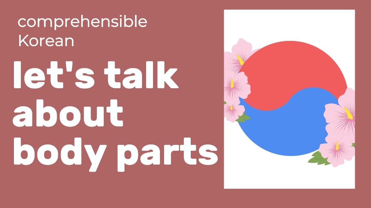 Body parts in Comprehensible input -super beginner Korean