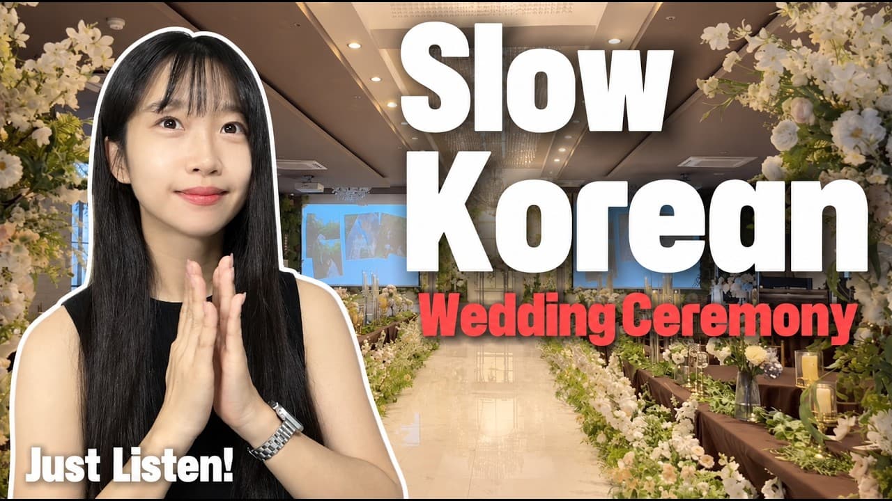 [Slow Korean] Korean Wedding Ceremony 💍 | Learn Korean for Beginners
