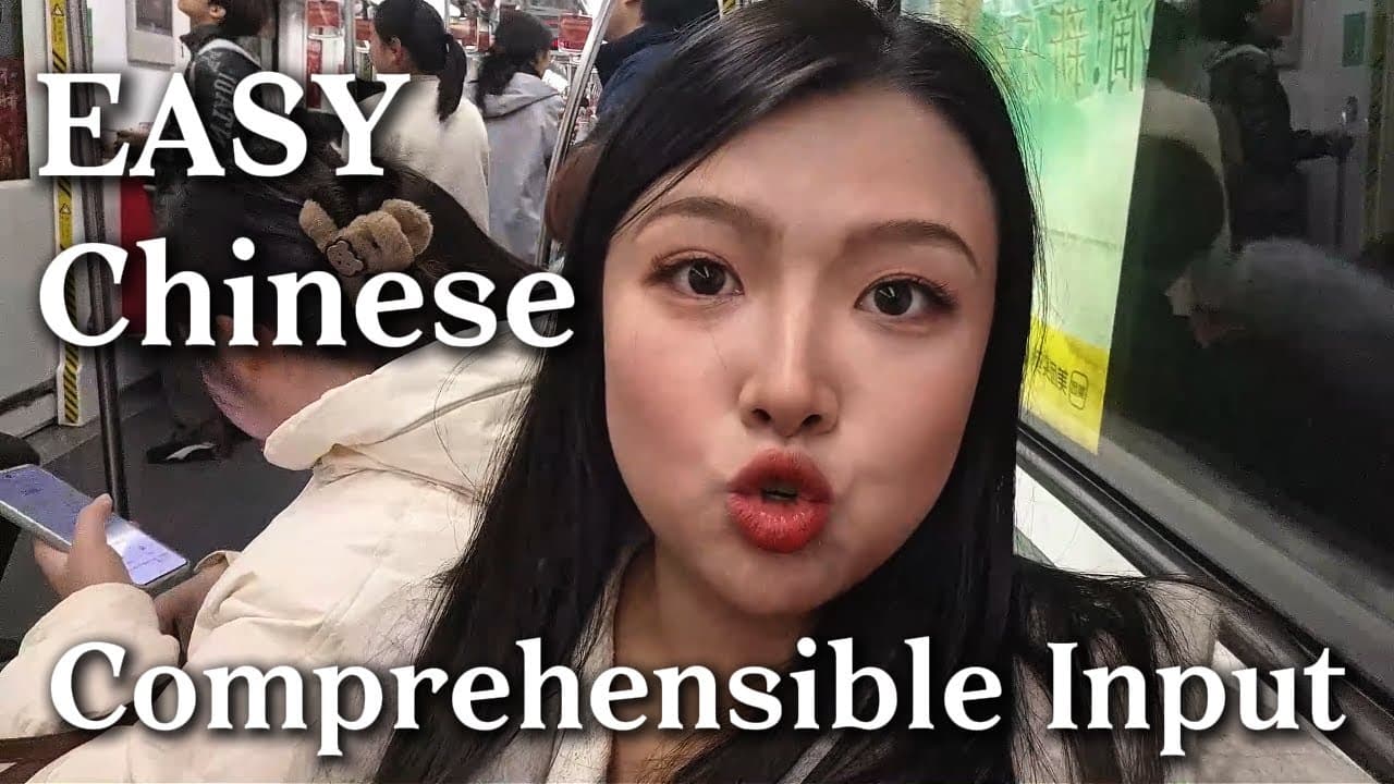 慢速的vlog学习中文，汉语的可理解输入，面试路上赶地铁的词汇