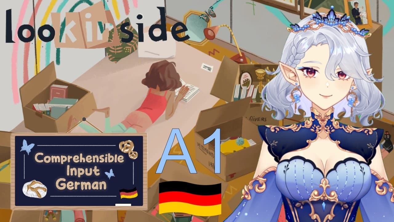 German for Beginners (A1) Exploring the daughter’s room | Comprehensible Input