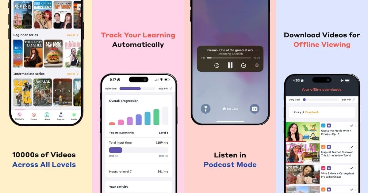 Dreaming – Best Content Library for Learning Spanish and French