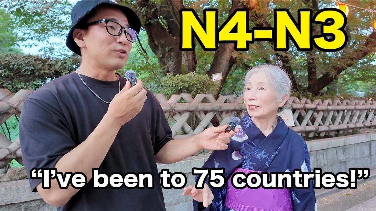 【N5-N3】Easy Japanese street interview / Easy Japanese immersion