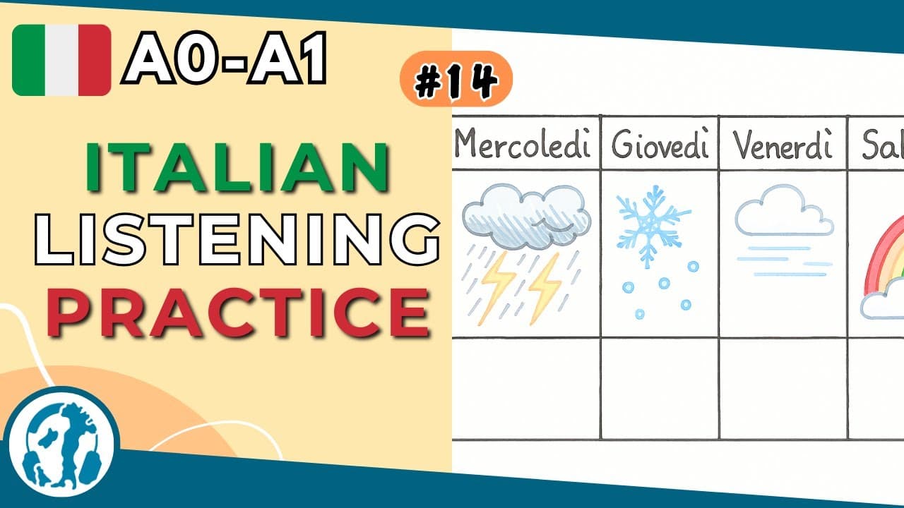 👩🏻‍🏫 #14 | The weather (Italian for absolute beginners)