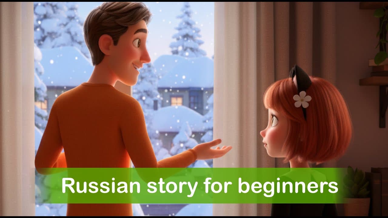 Learn Russian with a Story | Our Winter Wonderland (Slow Dialogue for Beginners)