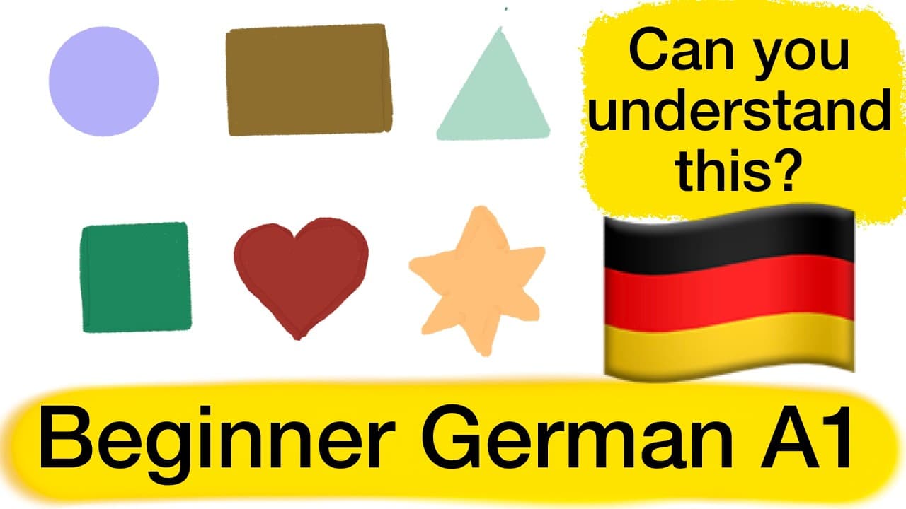 Comprehensible Input German (learn shapes in German) A1, superbeginner
