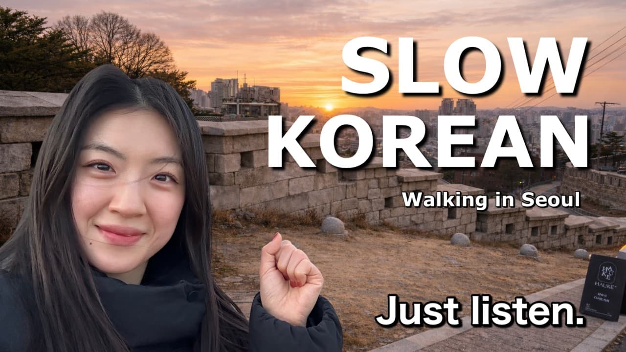If You’re a BEGINNER, WATCH THIS! | Comprehensible Korean Input in Seoul (Walking Vlog)