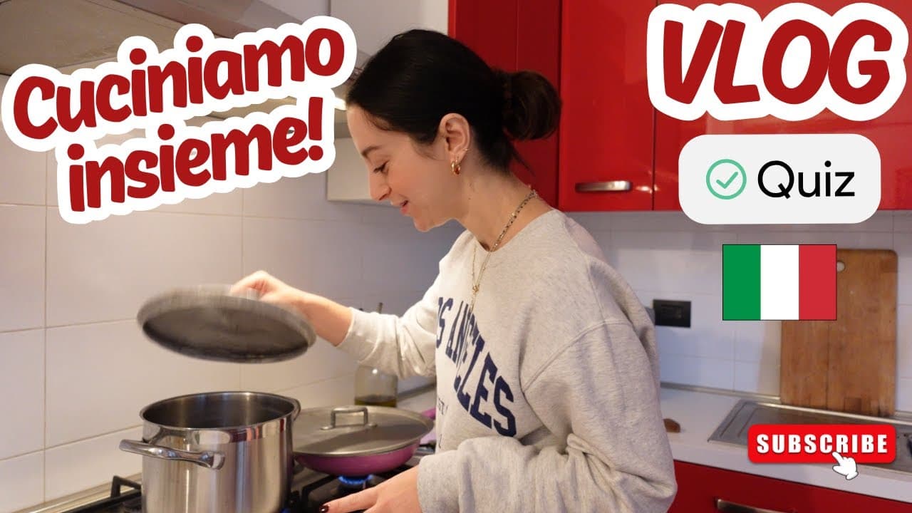 Vlog in italiano: cuciniamo la pasta! Italiano per stranieri