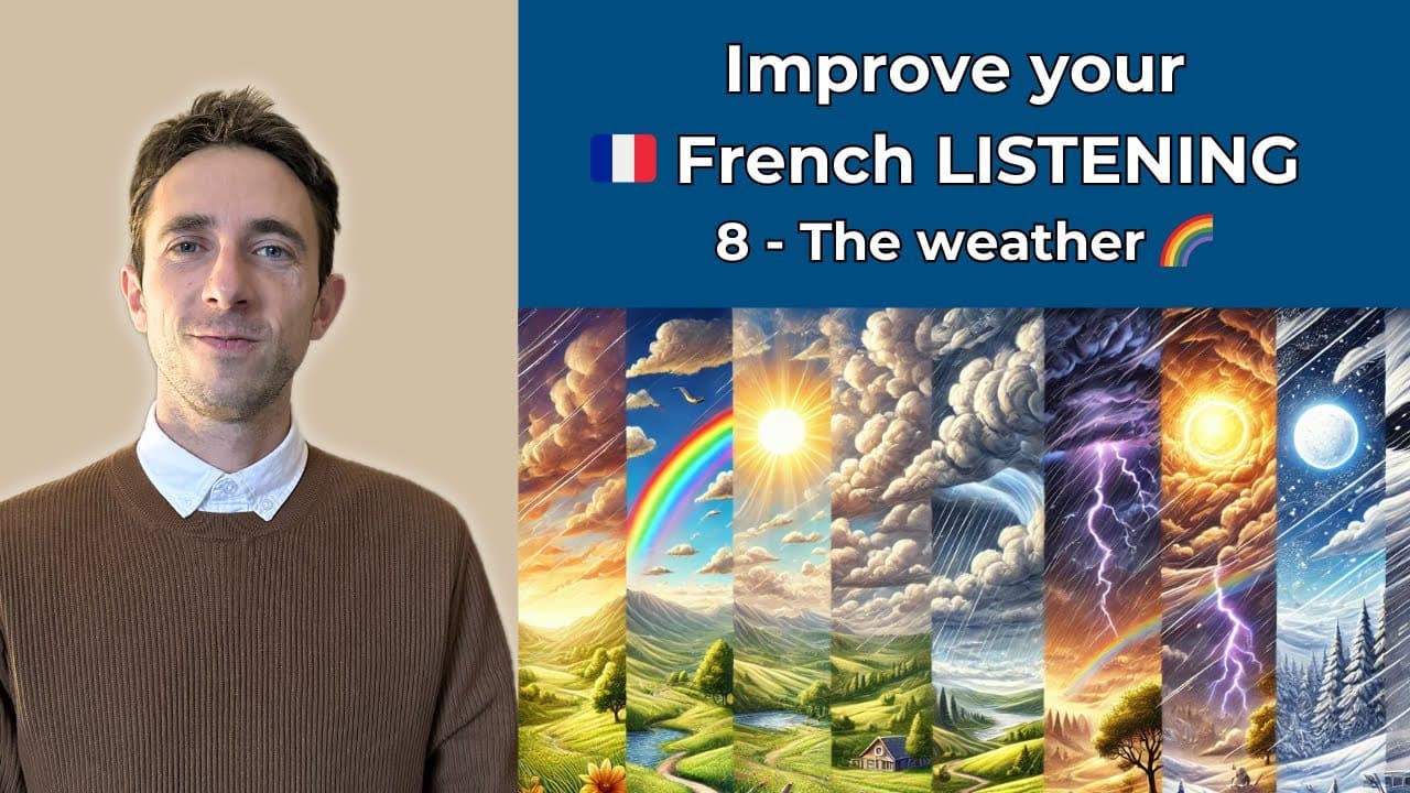 🇫🇷 Français Facile #8 : Parler de la météo en français ! 🌤️🗣️