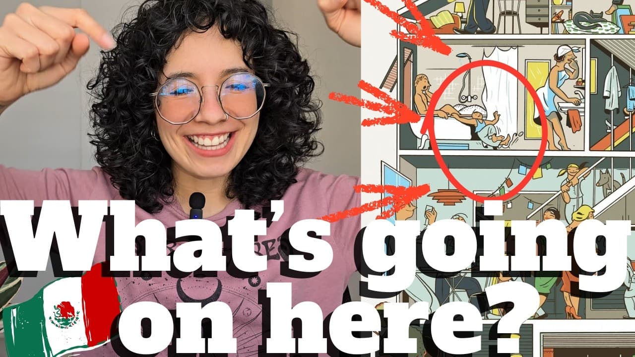 Easy VISUAL Spanish Practice! 🏠🇲🇽 | Describe This Busy House (Comprehensible Input)