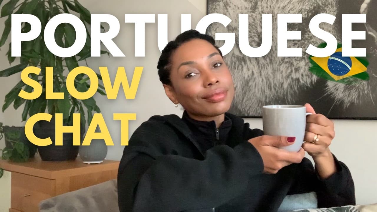 Slow Brazilian Portuguese Coffee Chat | Learn Brazilianese