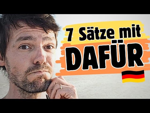 Ich lerne viel DAFÜR! | Was bedeutet 'dafür'? | Deutsch lernen B1/B2