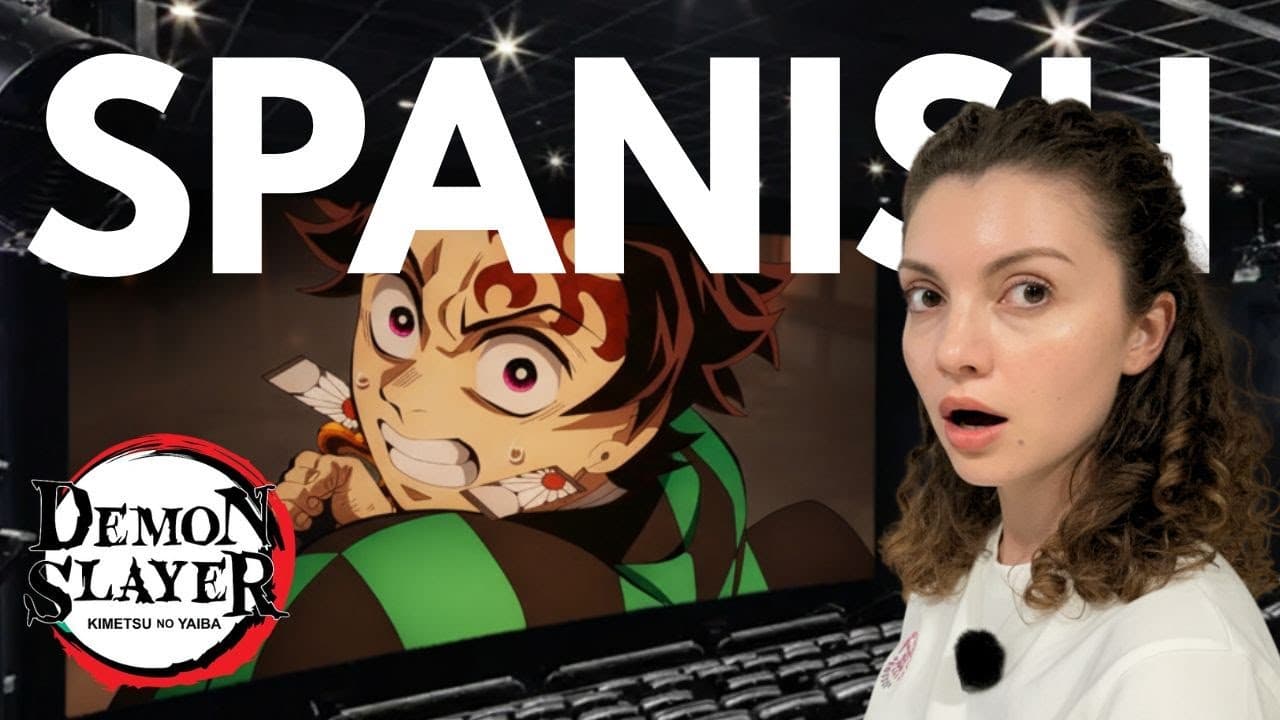 LEARN SPANISH at DEMON SLAYER movie (Comprehensible input)