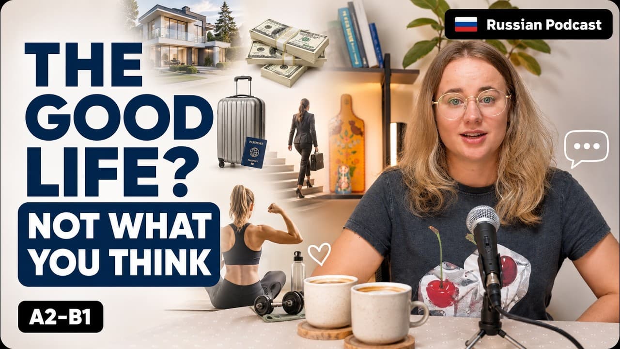 The Good Life Is Not What You Think | Russian Comprehensible Podcast