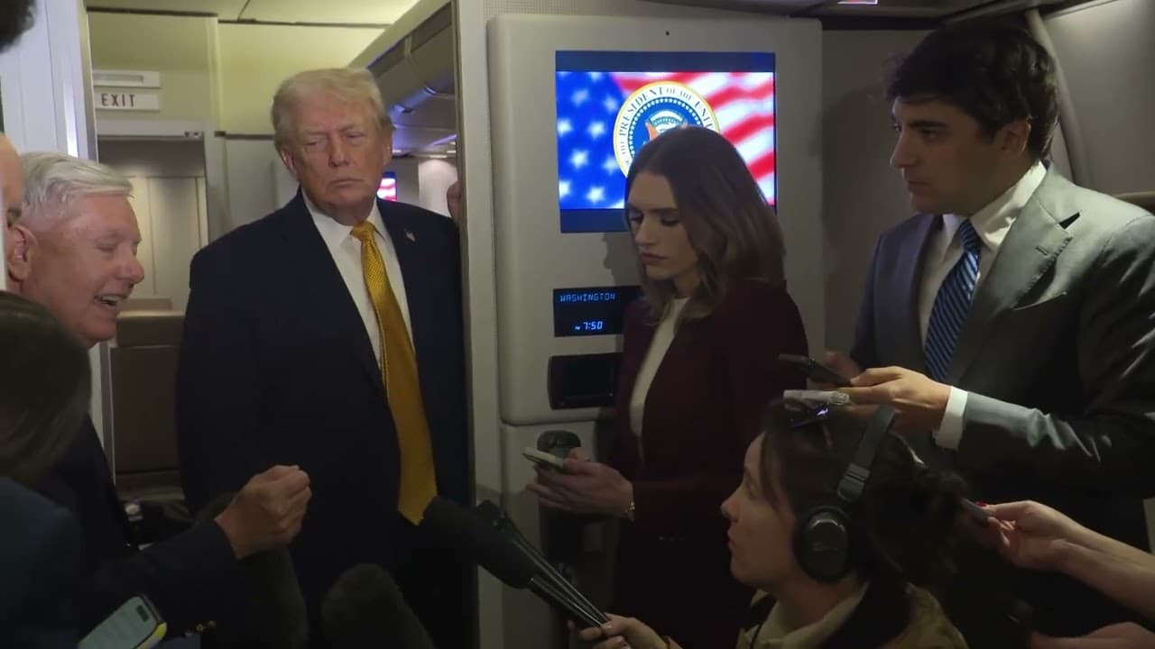 President Trump Gaggles with Press on Air Force One, Jan. 4, 2026