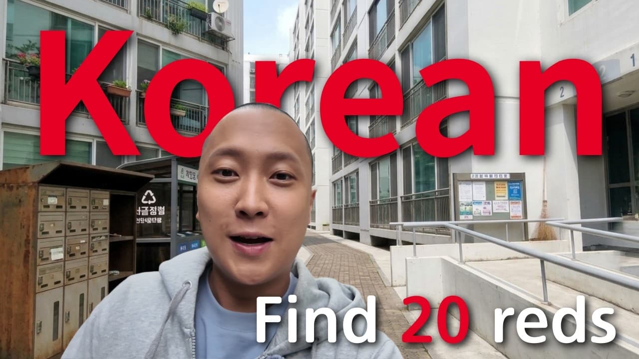 Find 20 RED Things in a Korean Apartment! | EASY & SLOW KOREAN