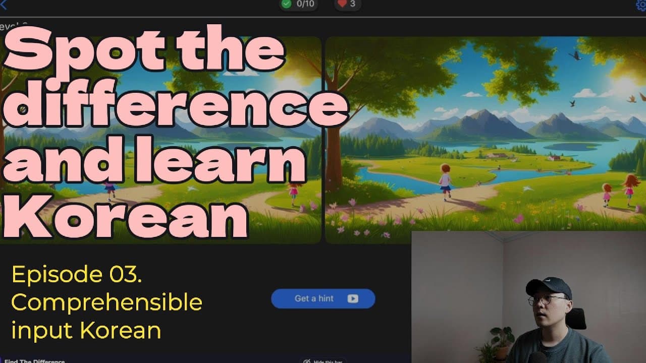 Learn Korean with spot the difference ep03 - super beginner