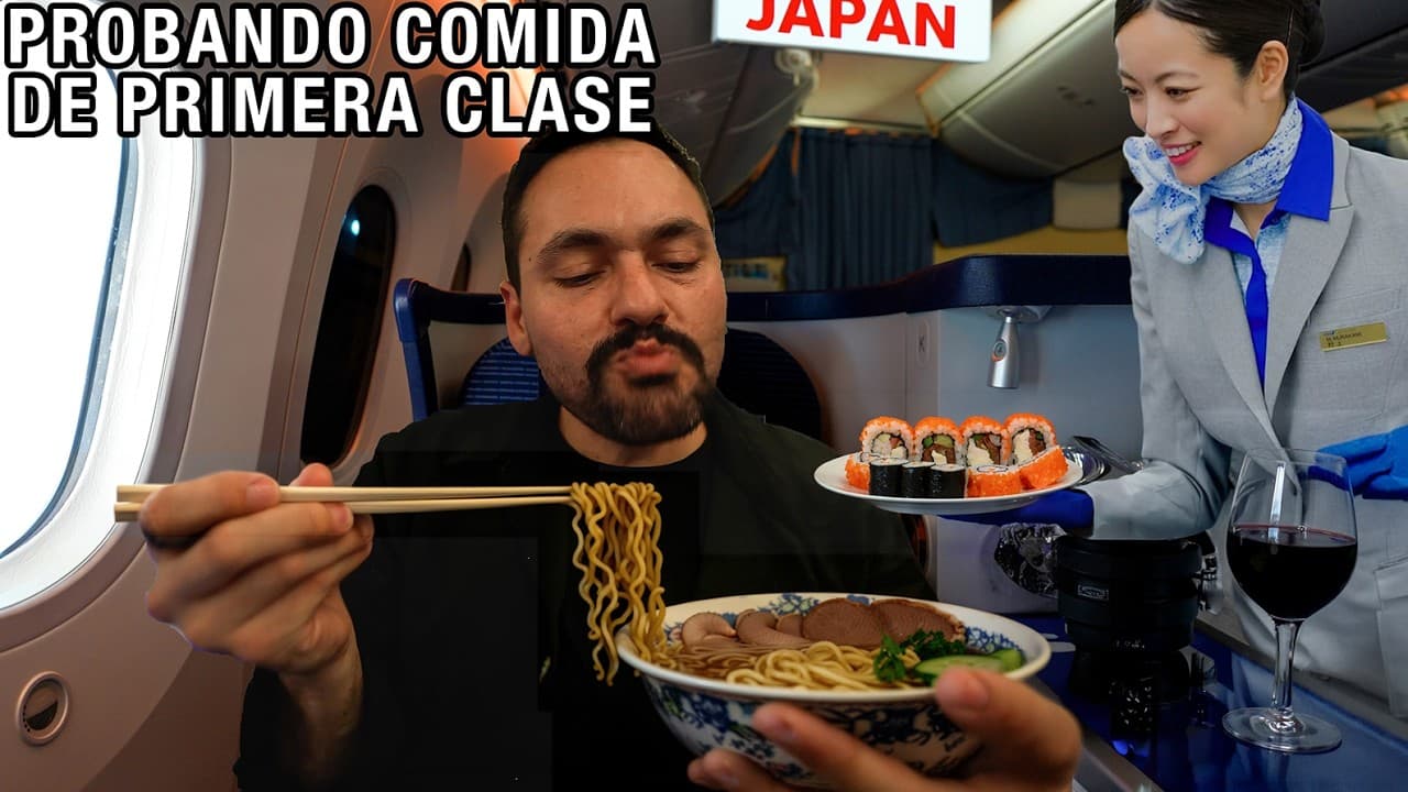 Probando Toda La Comida En Vuelo Primera Clase | La Capital