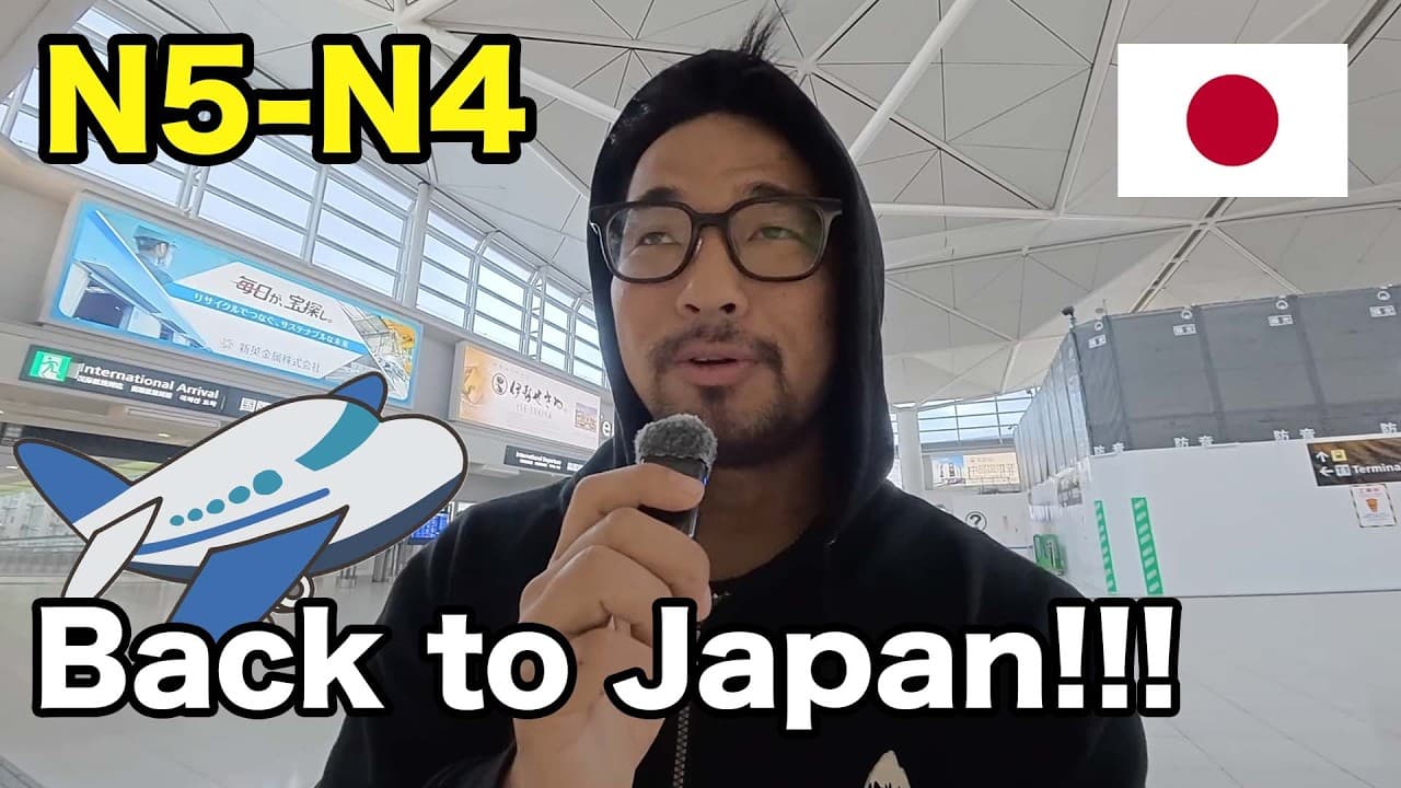 Going Back to Japan After 1 Month in Southeast Asia 🇯🇵 (Easy Japanese N5-N4)