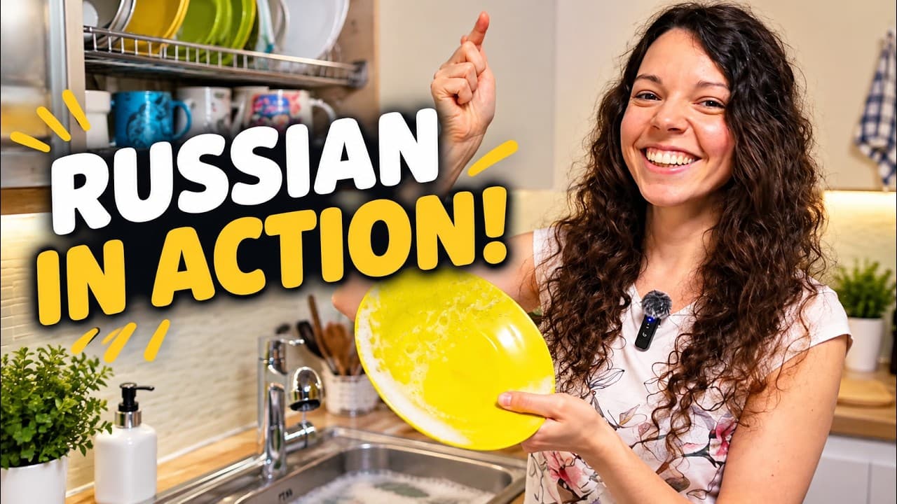 Learn Russian: Kitchen Vocabulary & Everyday Verbs | Real-Life Listening A2
