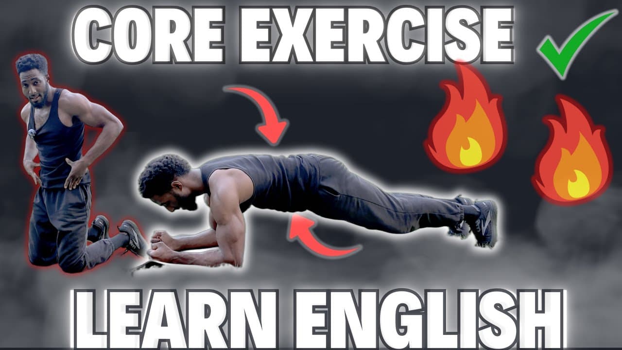(PLANKS) Learn ENGLISH with FITNESS! (English Comprehensible Input)