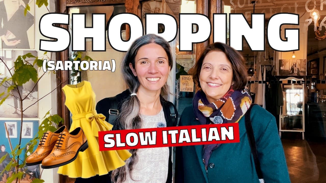 Italiano Parlato Lento 🇮🇹 Facciamo Shopping | Slow Italian Conversation #slowitalian