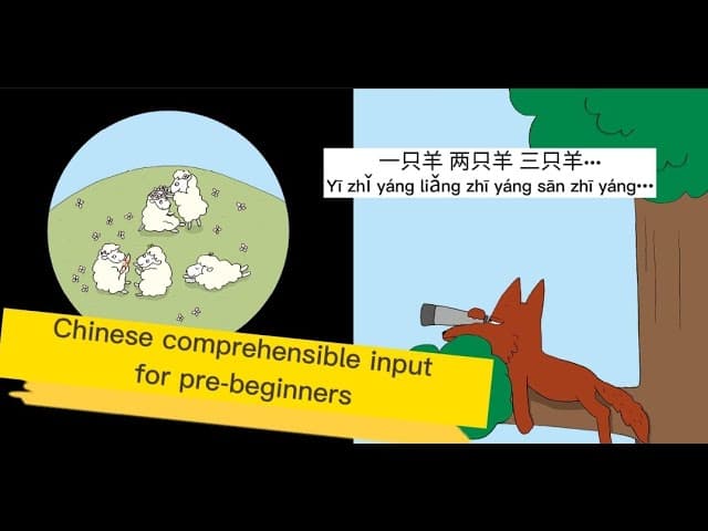 The Wolf Counts His Sheep狼数羊| Mini story for pre-beginners | Comprehensible Input
