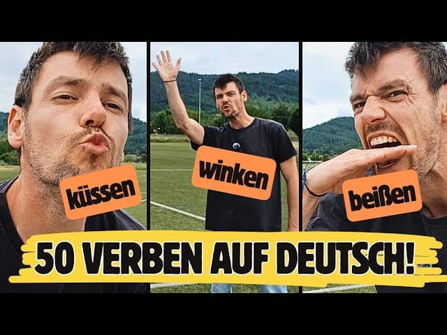 50 Verben in 8 Minuten! | Deutsch lernen A2/B1