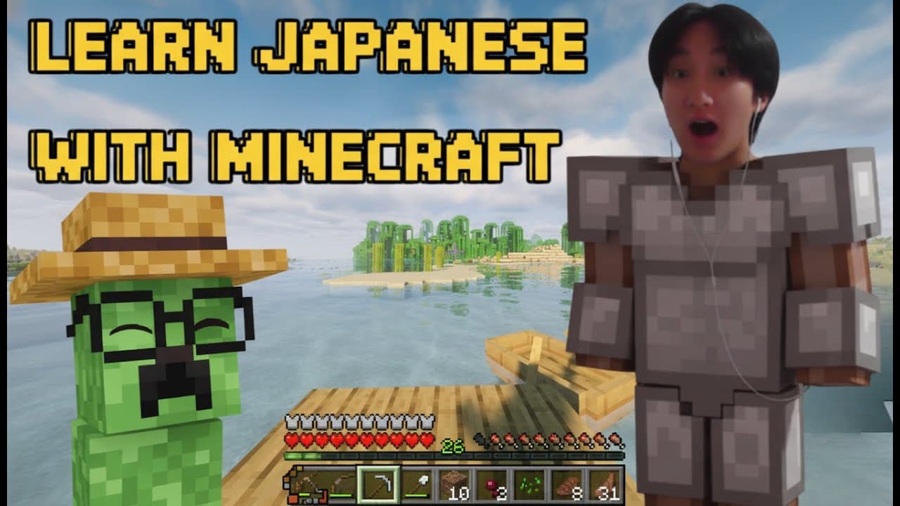Learn Japanese with Minecraft | Comprehensible Input & Immersion |